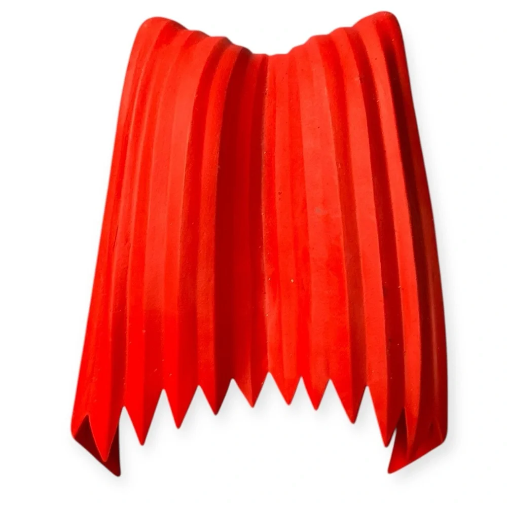 Vibrant‎ Red Pleated Cape